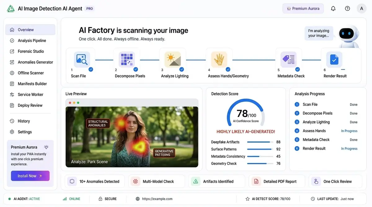 AI device agent — example of the AI tool dashboard software